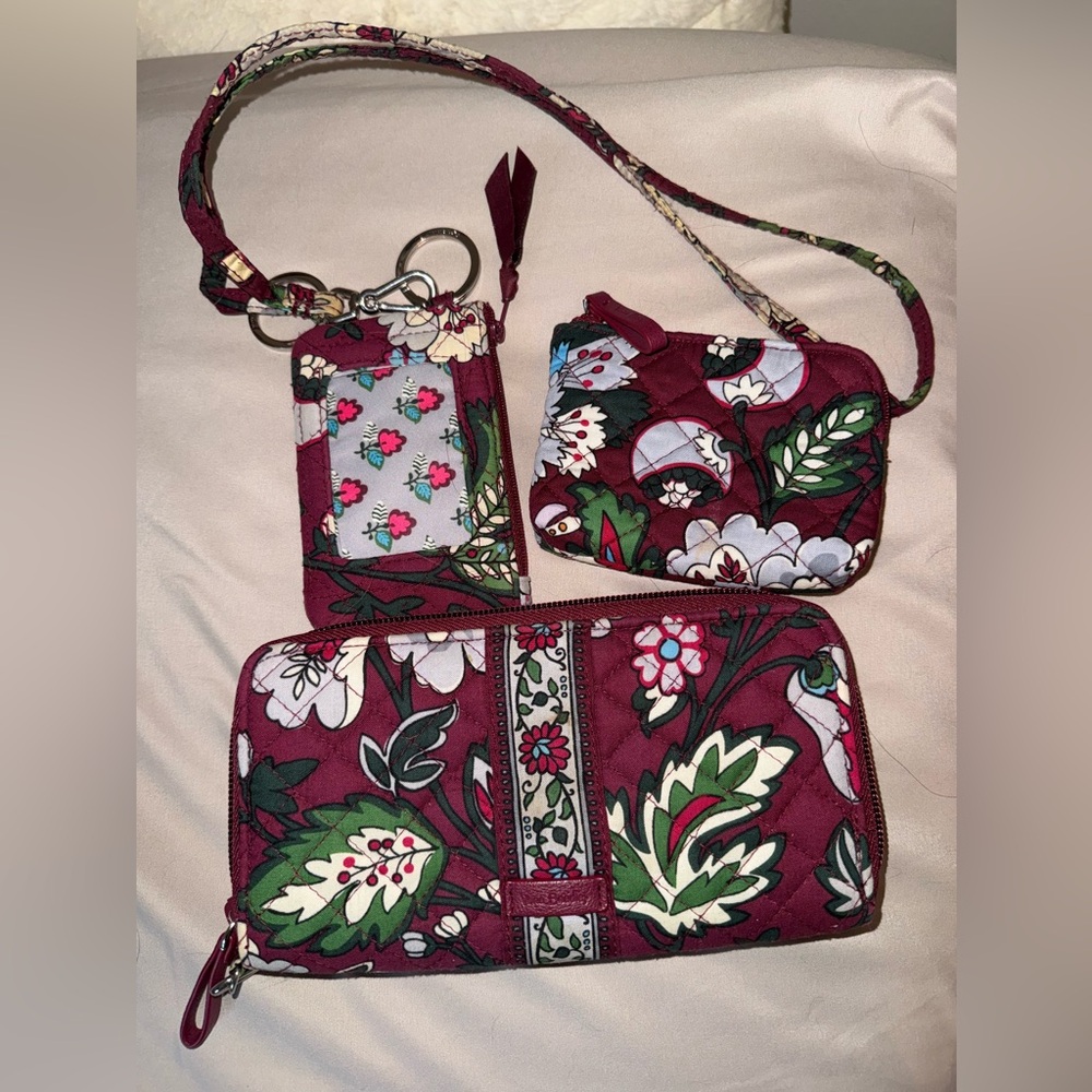 Vera Bradley Bordeaux Bloom Set of 3